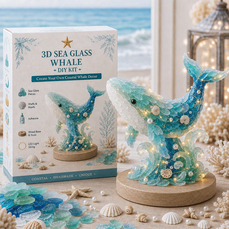 🌊✨ DIY 3D Sea Glass Art Kit – Coastal & Christmas Collection