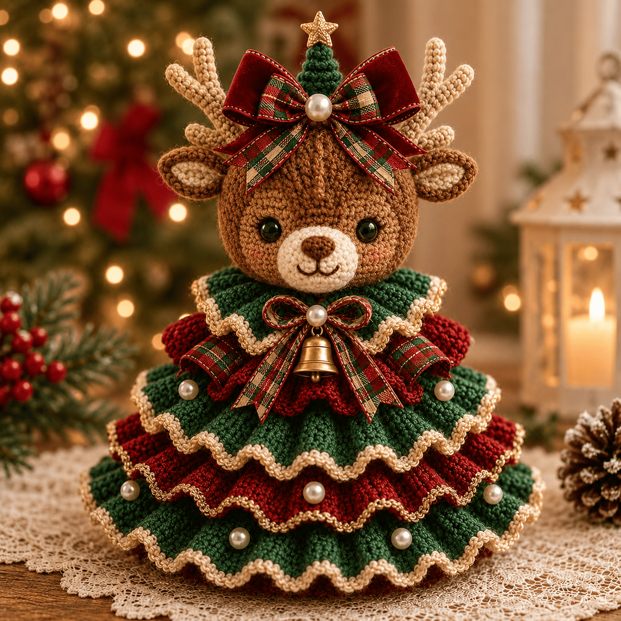 🔥Last Day 49% OFF - 🎄Crochet Animal Christmas Tree DIY Kit