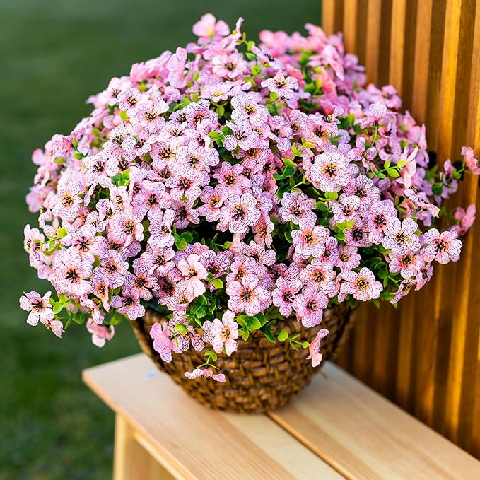 🌸 UV-beständige Kunstblumen – farbecht & farbenfroh für Garten, Terrasse, Heimdekoration