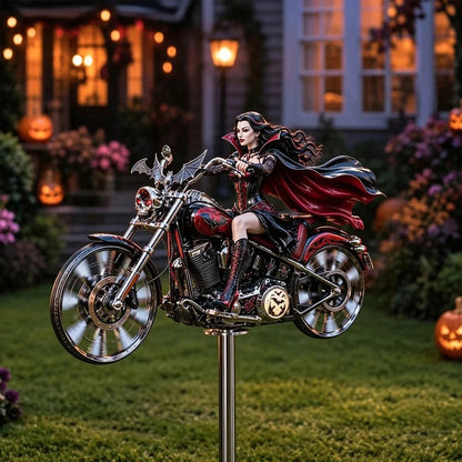 🎃 Halloween Motorcycle Garden Windmill 🏍️Upgrade to High-Speed Halloween Spooktacular 💨