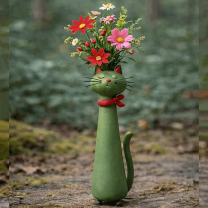 🔥 😻Handcrafted Quirky Ceramic Cat Vase