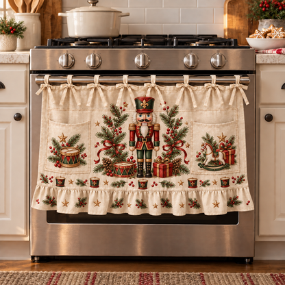⏳ Last Day 49% OFF – 🎄 Christmas Tie-On Pocket Curtain Collection