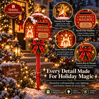 🔥 Last Day 50% OFF – 🎅Santa’s Magical North Pole Mailbox