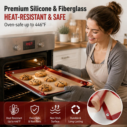 Transformable Snap‑Up Silicone Baking Mat
