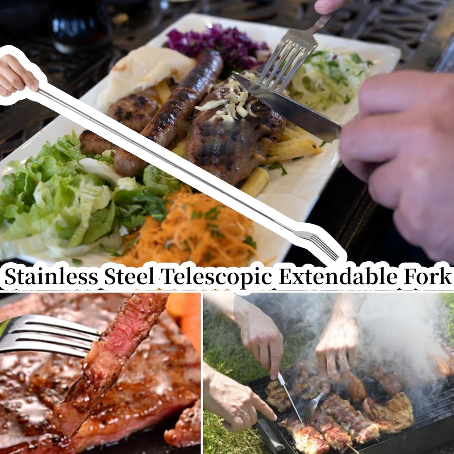 🔥 Hot Sale 49% OFF-🎉Stainless steel telescopic fork