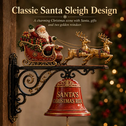 🎅 Santa Sleigh with Reindeer & Bell | 3D Christmas Outdoor Decoration