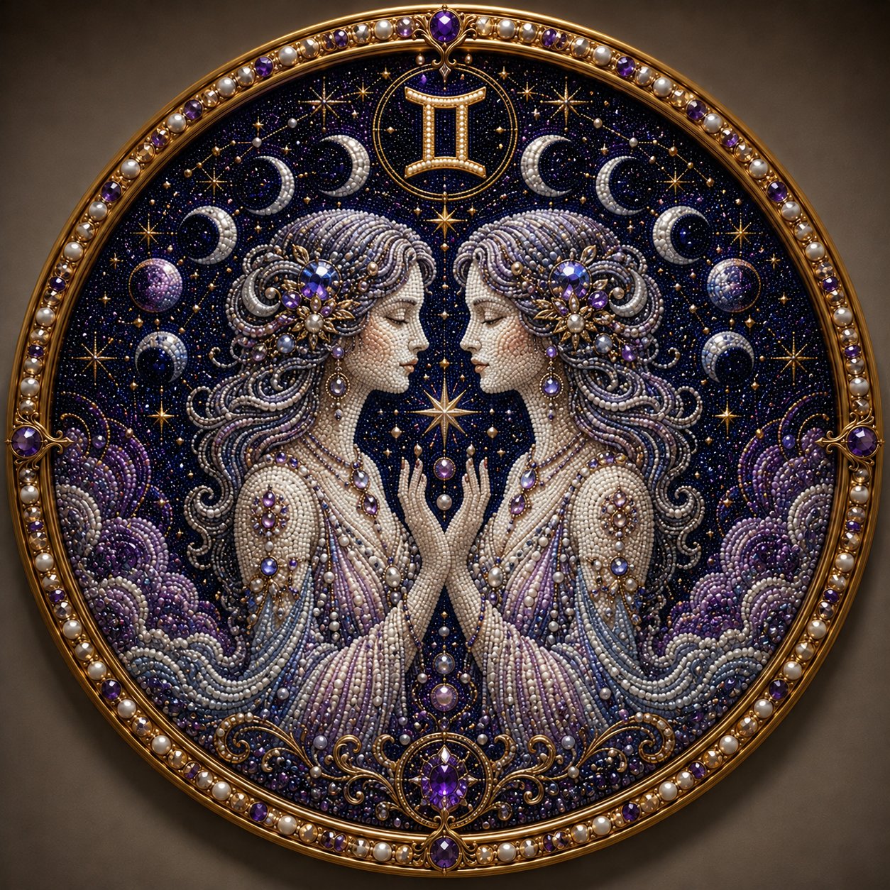 🔥HOT SALE 49% OFF – ✨ Premium 3D Pearl 12 Zodiac Signs Art Kit | Luxury Flocked Canvas with Scratch-Resistant Non-Fading Pearl Beads DIY Handmade Astrology Decor ♈🌙💎