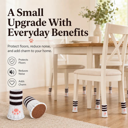 🐾 Chair Leg Floor Protectors | Pull-On Furniture Socks with Cushioned Bottom Pads for Quieter Movement & Everyday Floor Protection 🪑