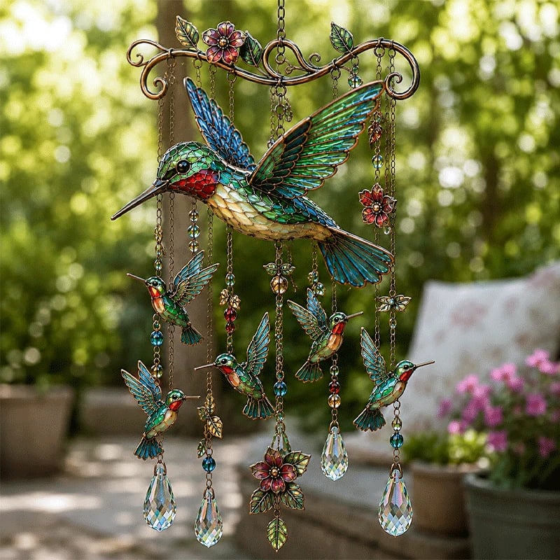 🐦🎐Last Day 49% OFF - 🐦🎐Graceful Hummingbird Wind Chime！