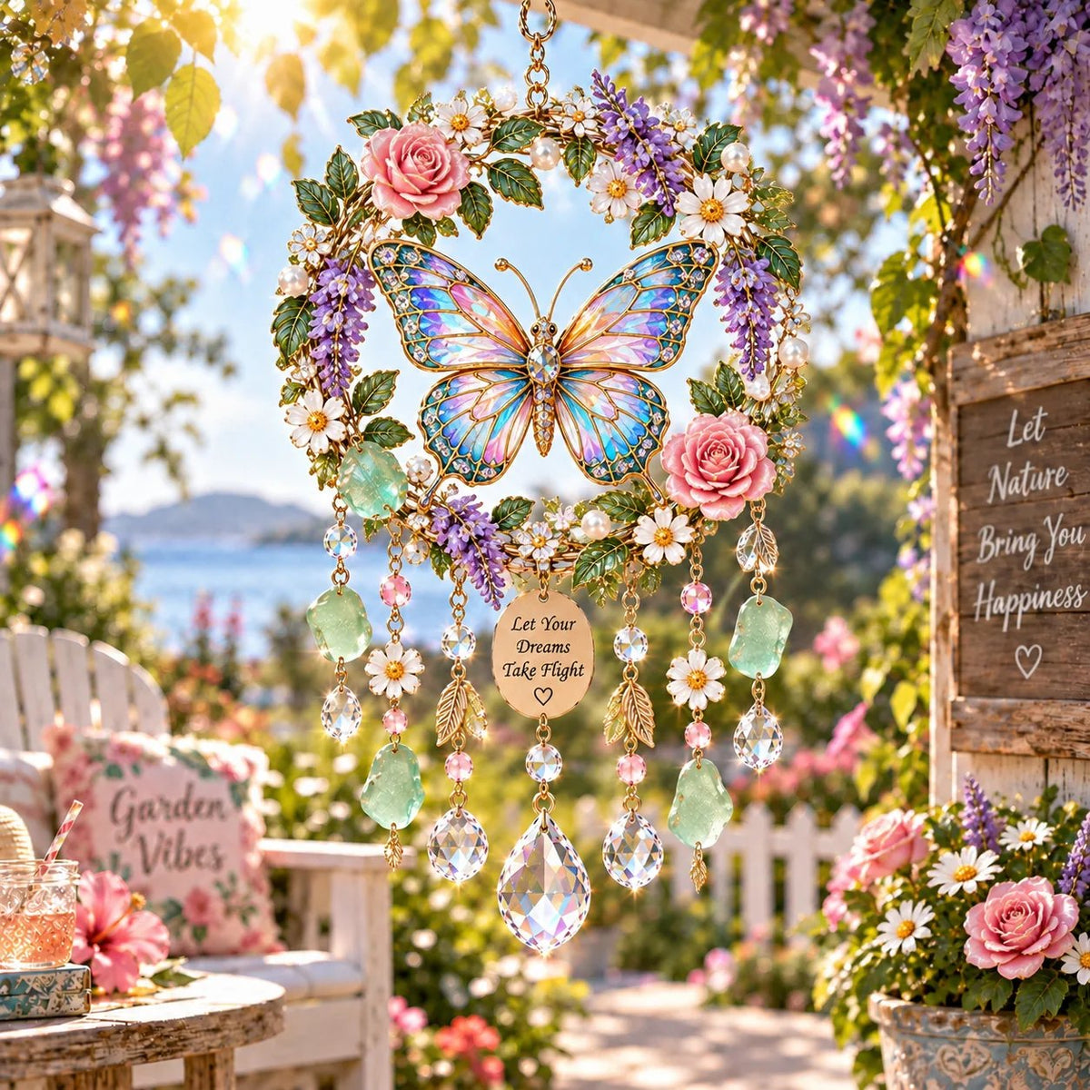 ✨ Sparkling Animal Wind Chime Suncatcher – Colorful Acrylic Crystal Garden Hanging Decor