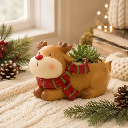 🌿Whimsical Christmas Animal Succulent Planters 🎁