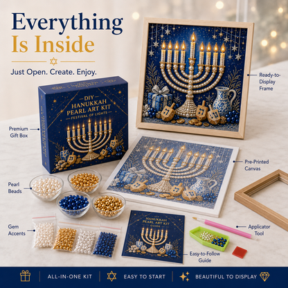 🎁DIY Hanukkah Pearl Art Kit ✨