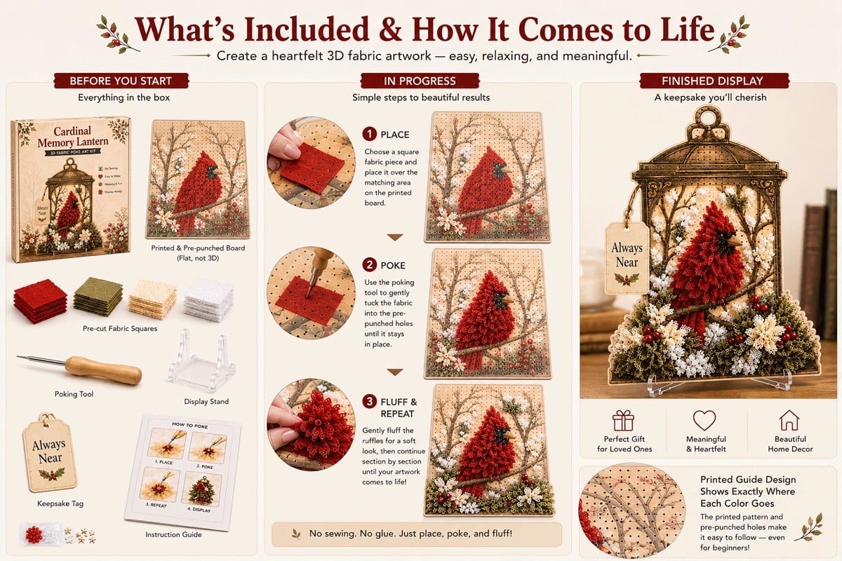 Memory lantern kit contents and crafting process