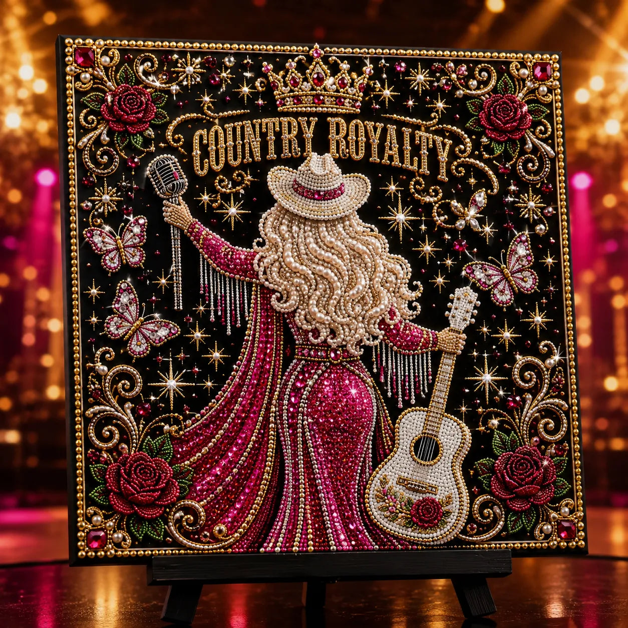 💥 LAST DAY 49% OFF – 🎤 Premium 3D Pearl Dolly Country Music Tribute Art Kit | Luxury Flocked Canvas with Scratch-Resistant Non-Fading Acrylic Resin Pearls & Faceted Drills DIY Keepsake Decor 💎✨