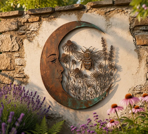 🏆Limited Time Sale 49% OFF 🌜️🐝Crescent Moon Bee Wall Decor