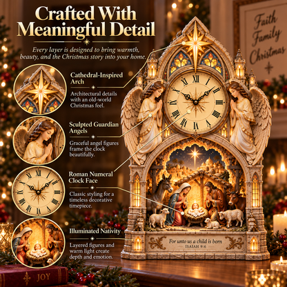 🔥Last Day 50% OFF🌟Bethlehem Cathedral Nativity Clock⏰