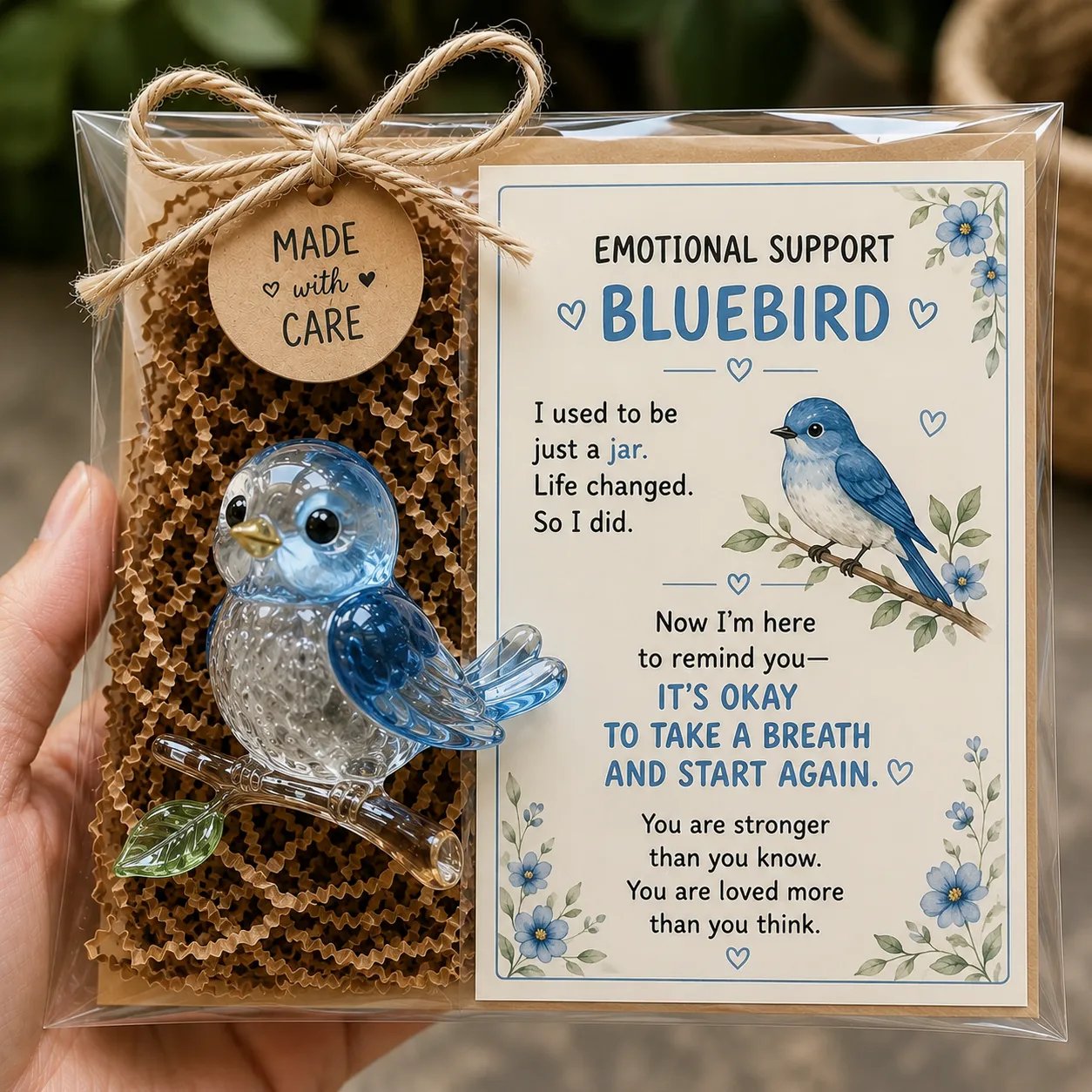 💌 Emotional Support Glass Animal Gift Set | 7 Meaningful Designs with Encouragement Card & Gift-Ready Packaging ✨