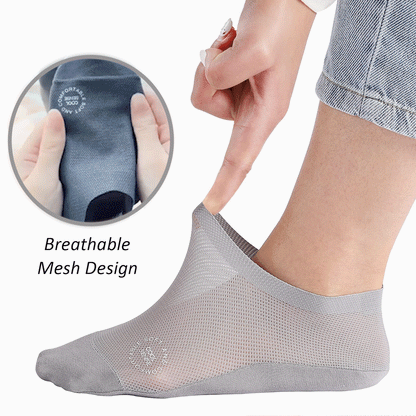 🔥HOT SALE🔥🔥 3-Pair Invisible Grip Socks Pack 🧦 – Breathable Low-Cut Anti-Slip Sweat-Absorbing Design