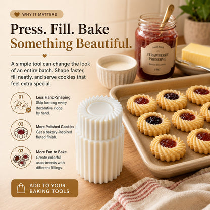 ⏳ Last day! 49% OFF – 🍪 Fluted Jam Cookie Press Mold