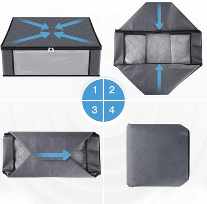 Bags Foldable Storage Box with Large Clear Window Sturdy Handles