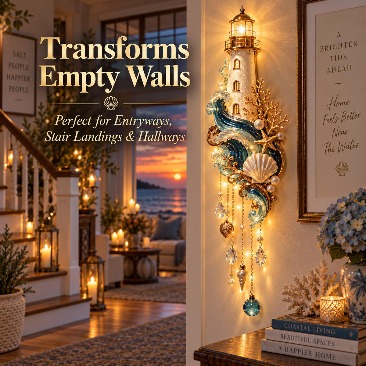 🔥Last Day 49% OFF🗼🌊 Lighthouse Tide Wall Light™ – Lighted Coastal Wall Decor