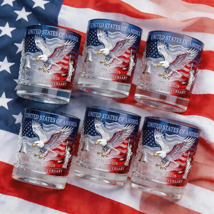 Limitierte Auflage 2026 USA 250. Jubiläums-Gedenkglas – 1776-2026 Heritage Edition