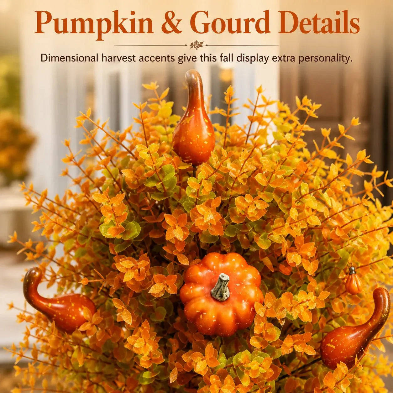 💥 LAST DAY 49% OFF🔥 Artificial Fall Pumpkin Tree Stakes