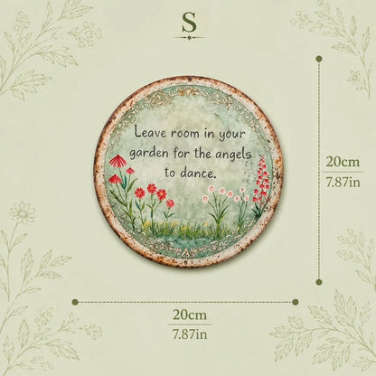 🧚✨ Angel Dance Round Metal Wall Sign
