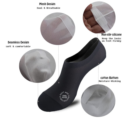 🔥HOT SALE🔥🔥 3-Pair Invisible Grip Socks Pack 🧦 – Breathable Low-Cut Anti-Slip Sweat-Absorbing Design