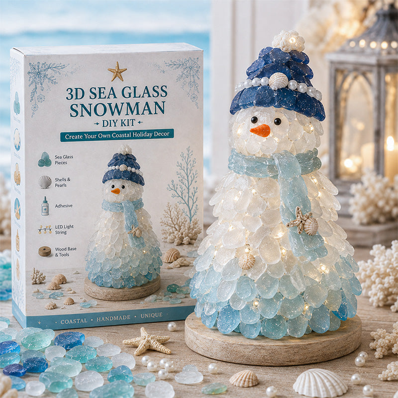 🌊✨ DIY 3D Sea Glass Art Kit – Coastal & Christmas Collection