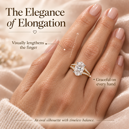 💍🔥 Last Day 90% OFF – Hidden Heart Oval Ring 💖 Two-Tone 14K Solid Gold