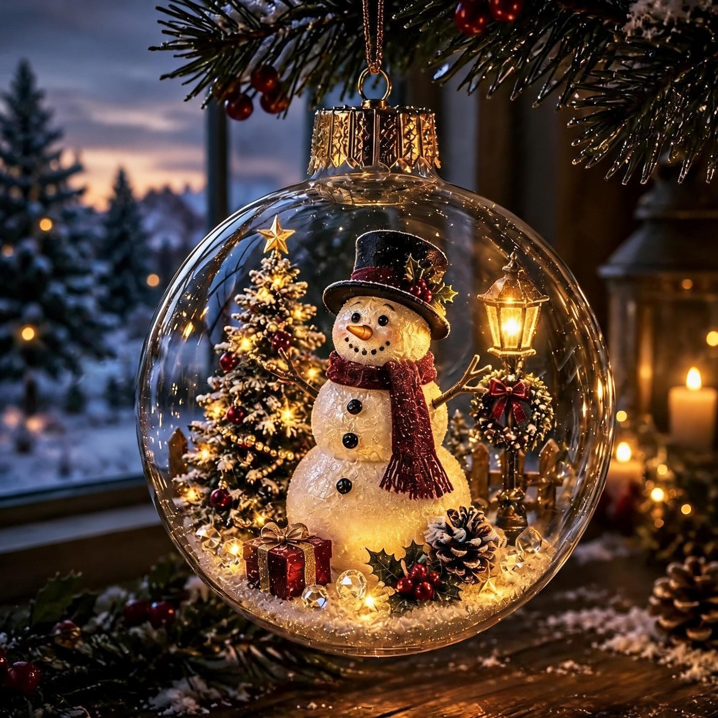 🔥Last Day 49% OFF - 🎄✨Glowing Christmas Diorama Ornament