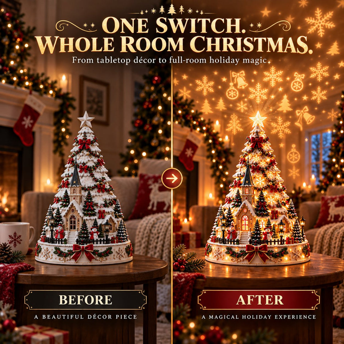 💯 60,000+ Sold - 🎄MerryRealm™ Christmas Village Lightscape Tree