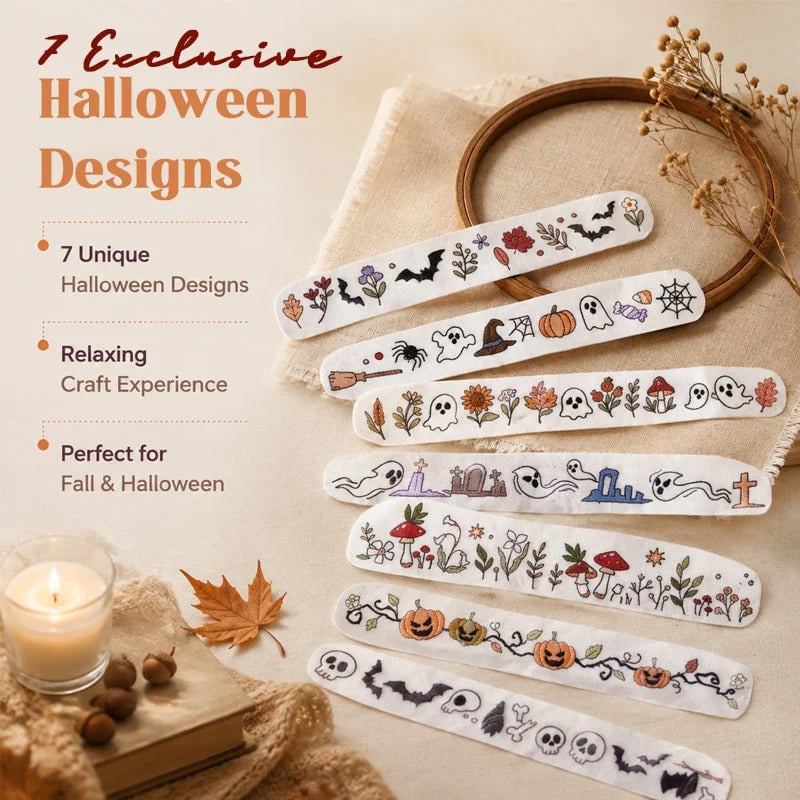 🎃🪡 Halloween Embroidery Pattern Set