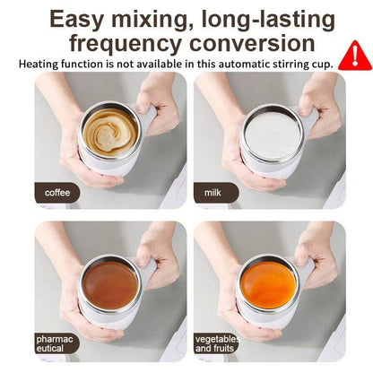 ☕ Automatic Stirring Electric Coffee Mug | 380ml Magnetic Rotating Reusable Travel Cup