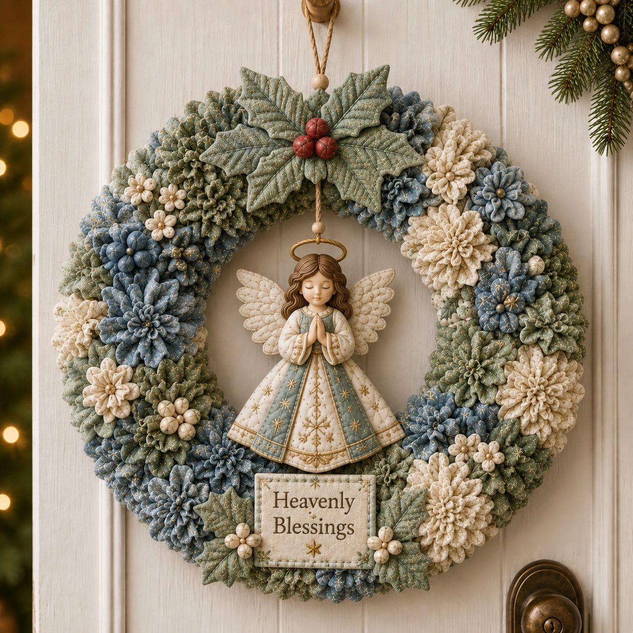 🔥49% Off Last Day - BUY 2 GET 1 FREE🔥🎄 3D Fabric Poke Wreath DIY Kit