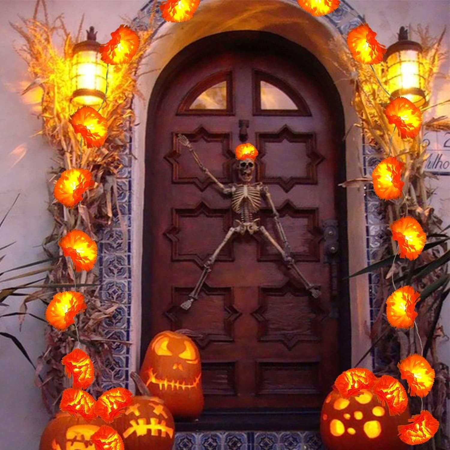 🎃Halloween Early Sale🎃🌼 Mexican Marigold Flower String Lights