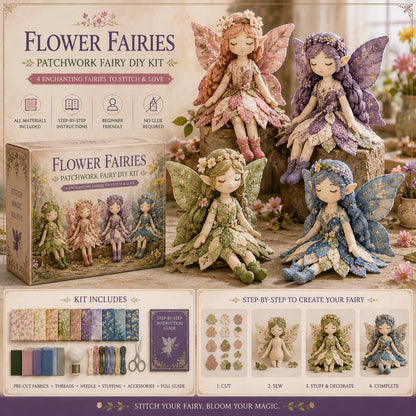 🧚Fairy Patchwork DIY Kit – Create 4 Handmade Fairy Keepsakes