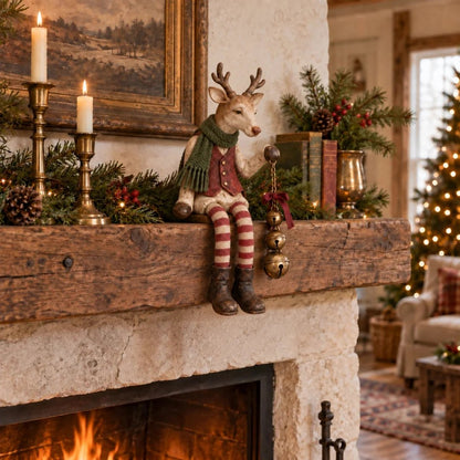 🤎Vintage Old Reindeer Shelf Sitter