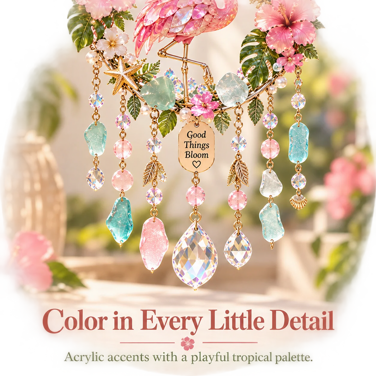 ✨ Sparkling Animal Wind Chime Suncatcher – Colorful Acrylic Crystal Garden Hanging Decor
