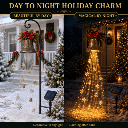 🔥Hot Sale 40% OFF🎄 Christmas Bell Cascade Solar Yard Light✨