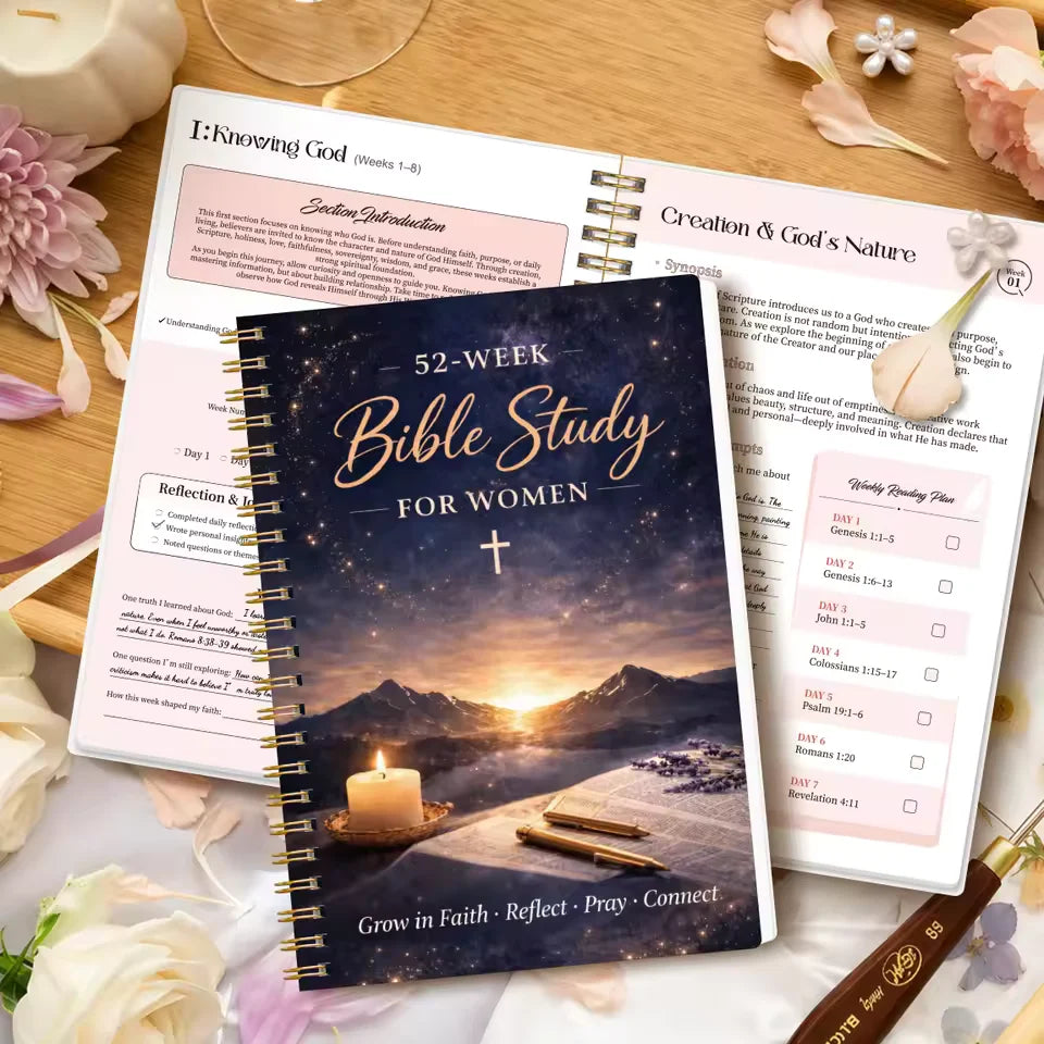 ✝️🙏The Bible in a Year for Women: 52-Week Guided Study📚(📦Buy 2 Free Shipping)