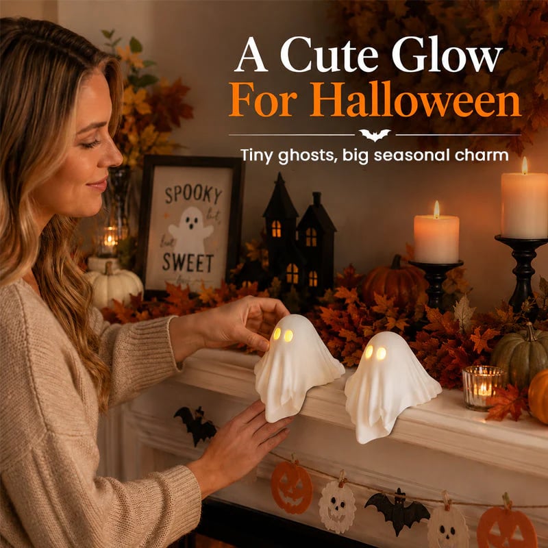 🔥A Tiny Ghost That Lights Up the Night — Glowing Halloween Decor