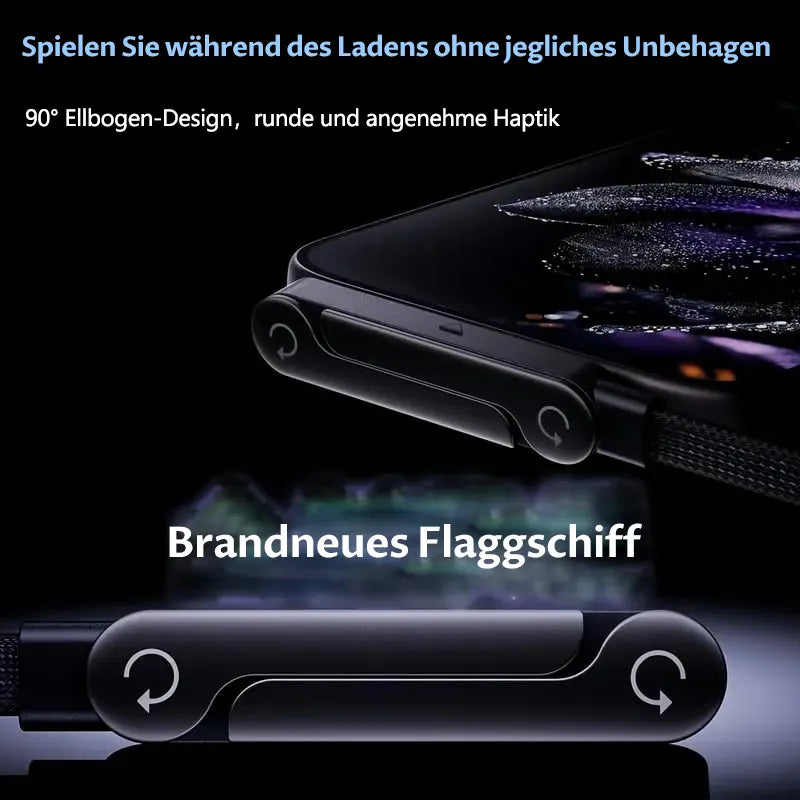 🎉240 W Super-Schnellladen – 360° drehbarer, unsichtbarer Standfuß