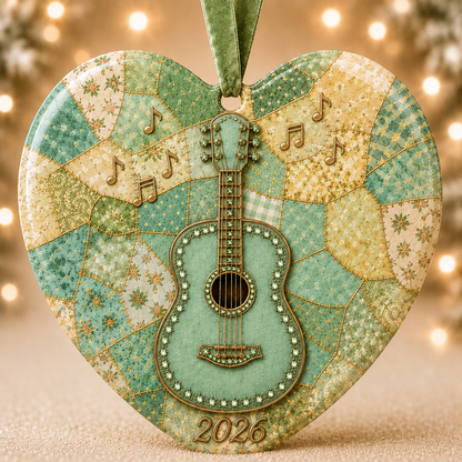 🎁Last Day 60% OFF - Guitar Memorial Heart Ornament🎵
