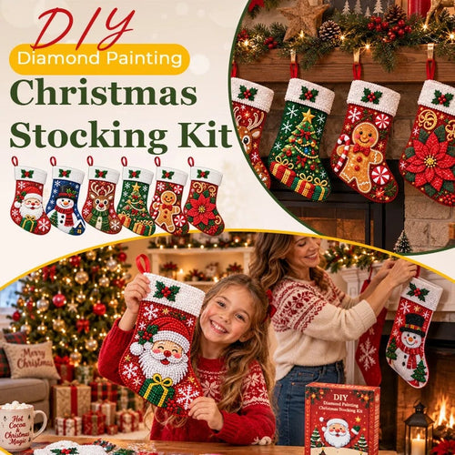 🎅 ✨ DIY Diamond Painting Christmas Stocking Kit - 🎄 Make a Christmas Stocking They’ll Remember