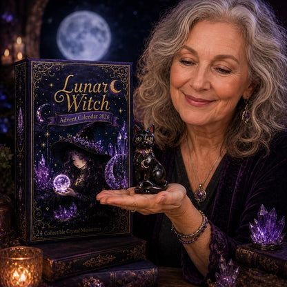 🔮Lunar Witch Advent Calendar 2026 – 24 Enchanted Crystal Miniatures for a Magical Moonlit Countdown