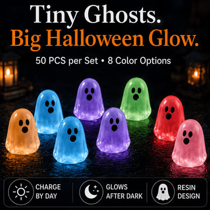 ⏳ Last day 50% OFF – 👻Glow In Dark Cute Ghost Resin Bead Set