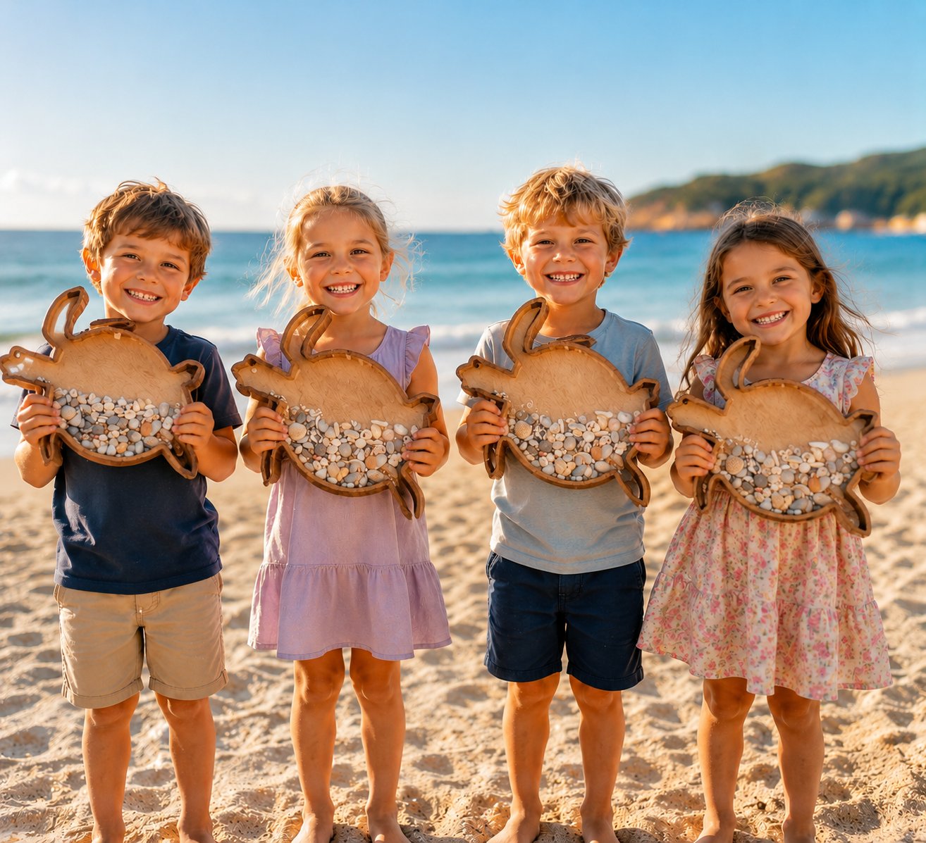 🌊 Ocean Memory Turtle Shadow Box – Coastal Seashell Display Keepsake for Beach Treasures & Travel Memories