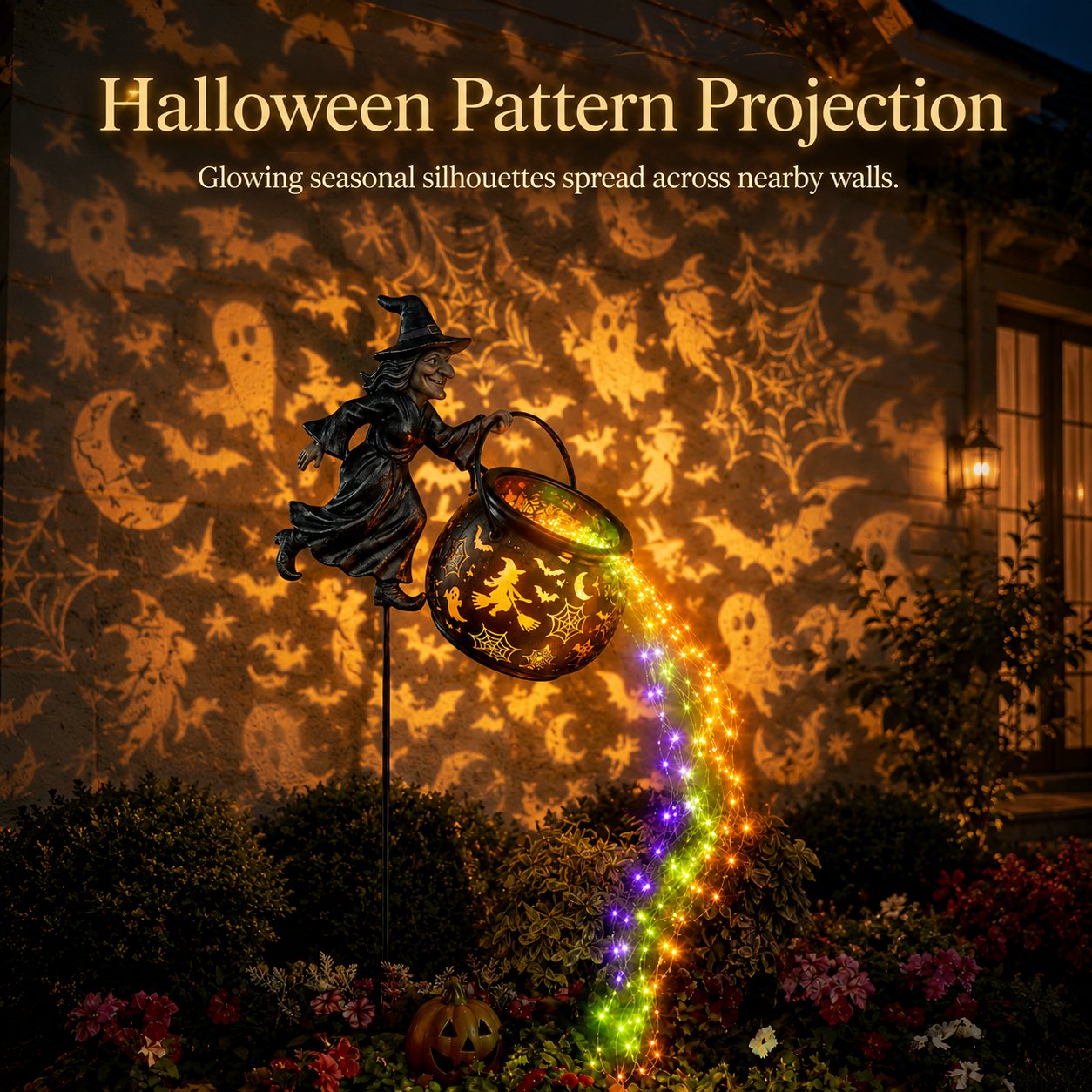 🔥HOT SALE 42% OFF✨🧙‍♀️Halloween Witch Cauldron Garden Light